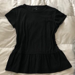 Caslon black peplum tee
